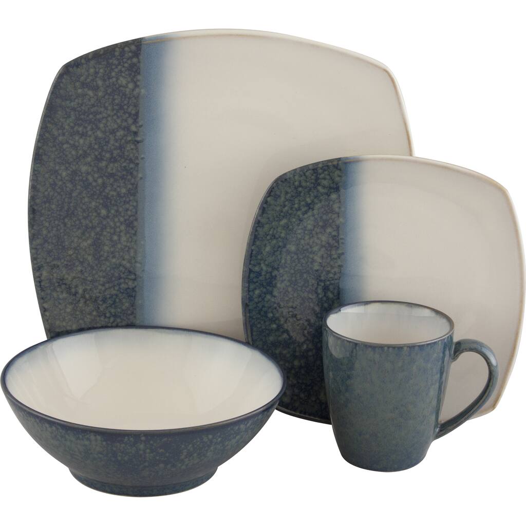Sango Metallics Blue 16-piece Dinnerware Set