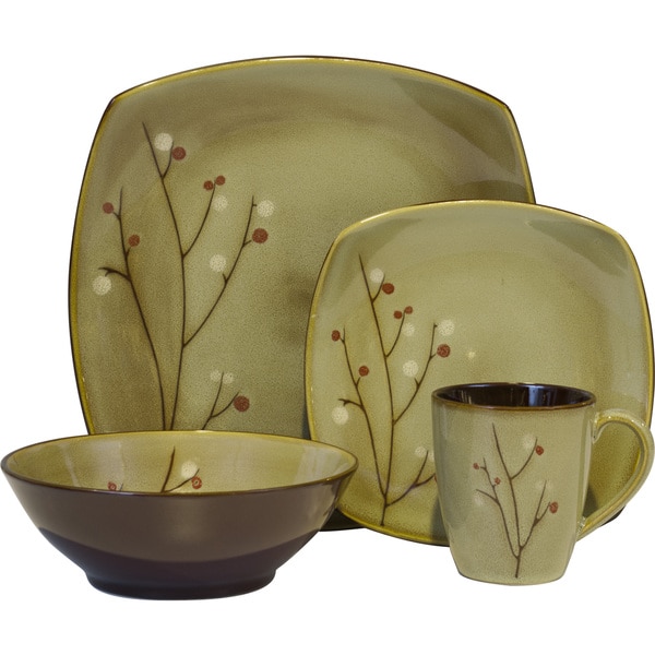 Sango Blossom Brown 16 piece Dinnerware Set   17526186  