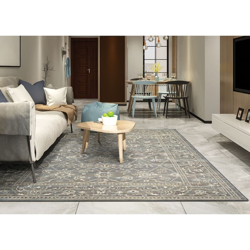 Delta Mesa Charcoal- Ivory Area Rug