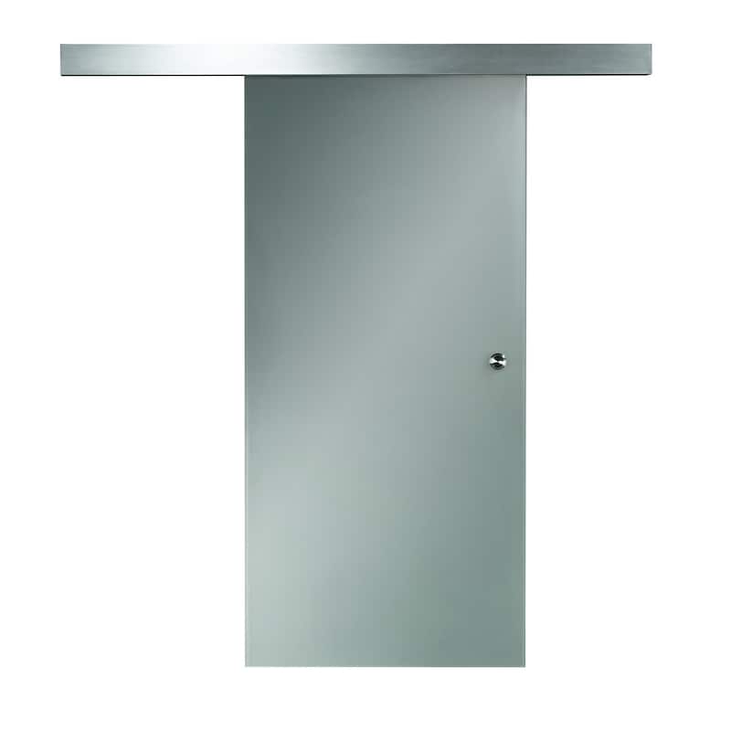 Opaque Glass Barn Door (32x80) - Clear