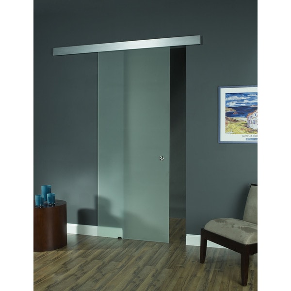 Opaque Glass Barn Door 24x96 Ships To Canada Ca Opaque Glass Barn Door 24x96