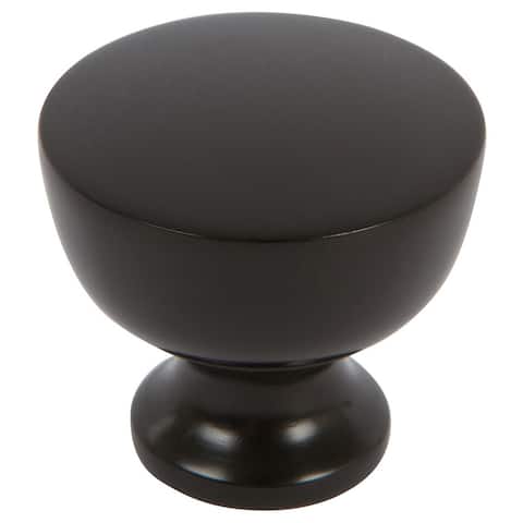 Southern Hills Round Satin Black Cabinet Knobs (Pack of 25)