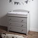 preview thumbnail 1 of 9, South Shore Cotton Candy Changing Table with Drawers Soft Gray