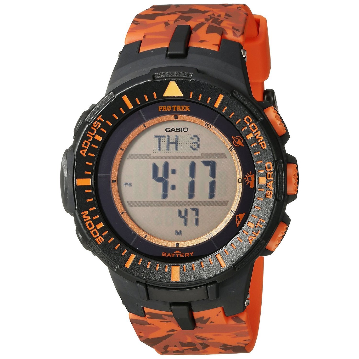 casio pro trek orange