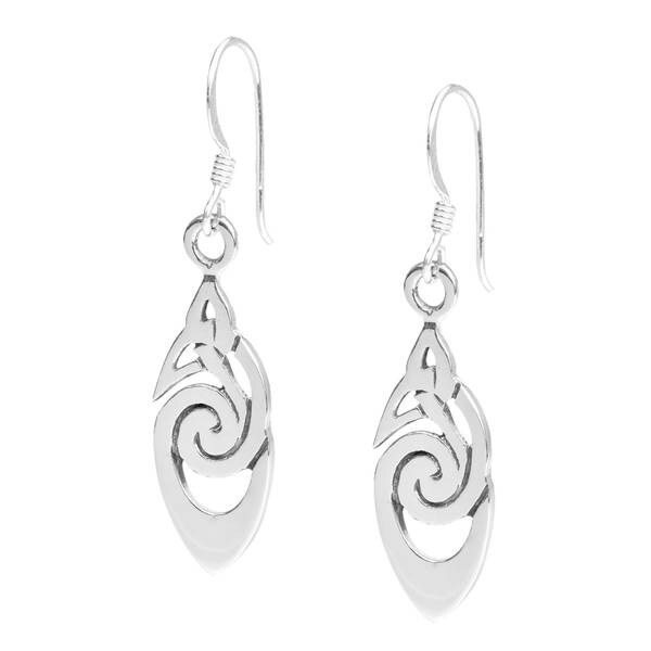Shop Handmade Celtic Knot Drop .925 Sterling Silver Dangle Earrings