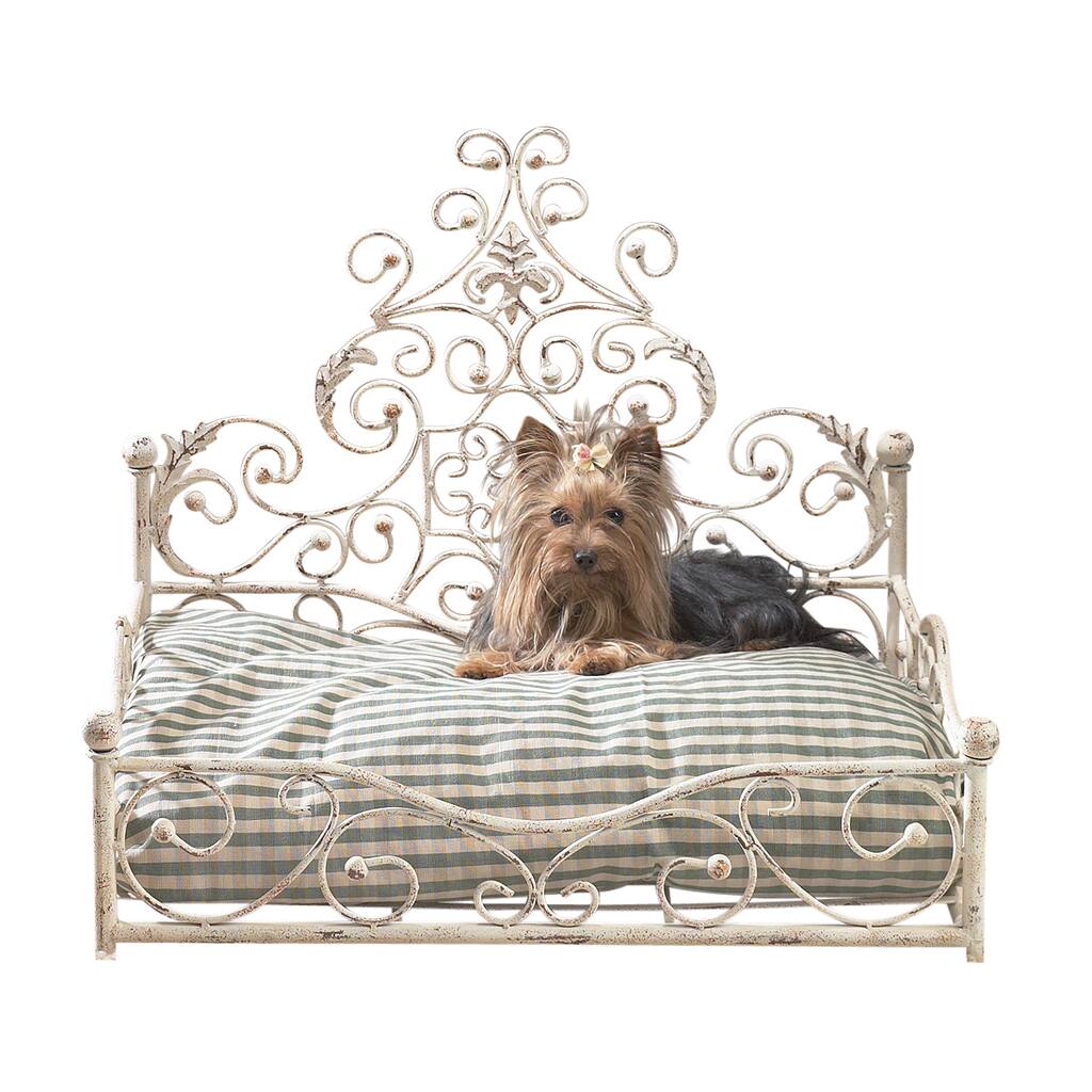 Old World Antique Iron Scroll Design Pet Bed