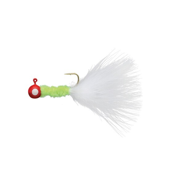 Eagle Claw Crappie Jig 1/16 oz Red-Chartreuse-White