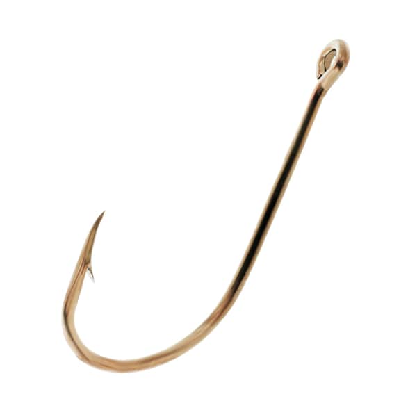 Eagle Claw Plain Shank Offset Hook Bronze Size 1/0 (Per 8)