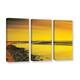 ArtWall Steve Ainsworth 'Mellow Yellow Morning' 3 Piece Gallery-wrapped ...