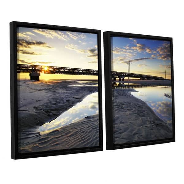 Artwall Steve Ainsworth Hatteras Pools And Bridge 2 Piece Floater Framed Canvas Set Overstock 10431674