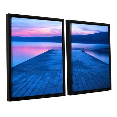 ArtWall Steve Ainsworth 'Waiting For Dawn' 2 Piece Floater Framed Canvas Set - Multi