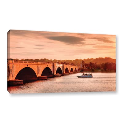 ArtWall Steve Ainsworth 'River Cruise At Sunset' Gallery-wrapped Canvas