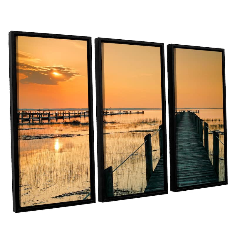 ArtWall Steve Ainsworth 'Quiet Time' 3 Piece Floater Framed Canvas Set ...