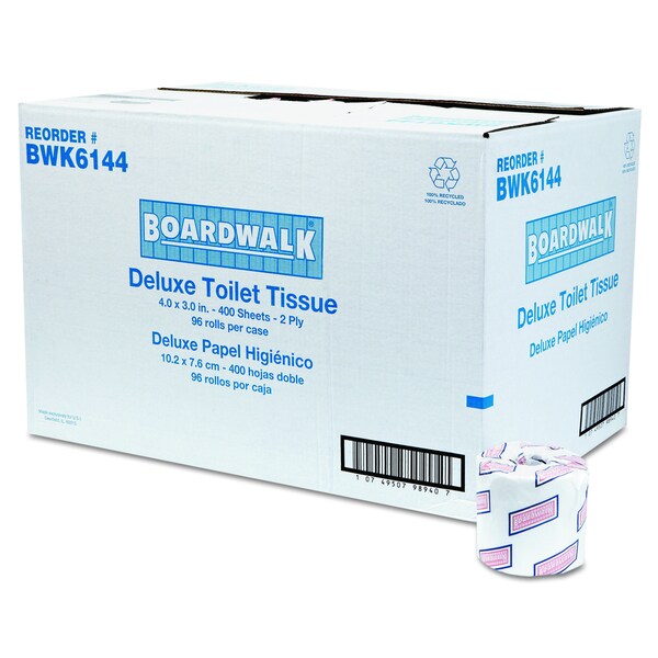 Shop Boardwalk TwoPly White Toilet Tissue (Pack of 96) Free Shipping
