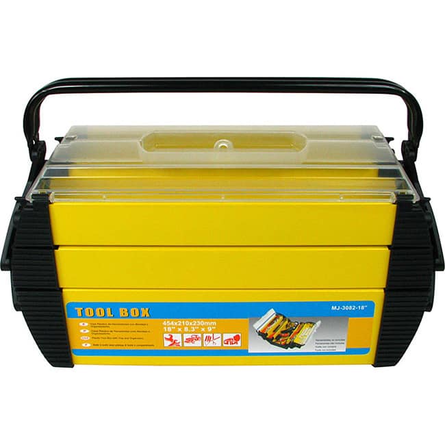 Deluxe Steel and Plastic Tool Box by Stalwart