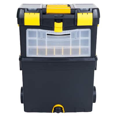 Heavy Duty Rolling Toolbox with Handle and Removable Top by Stalwart