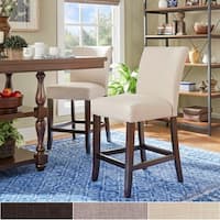 Parson Classic Linen Counter Height High Back Stools (Set of 2) by iNSPIRE Q Bold