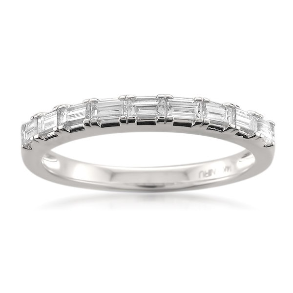 Montebello 14KT Gold 1/2ct TDW Baguette-cut Diamond Wedding Band. Opens flyout.