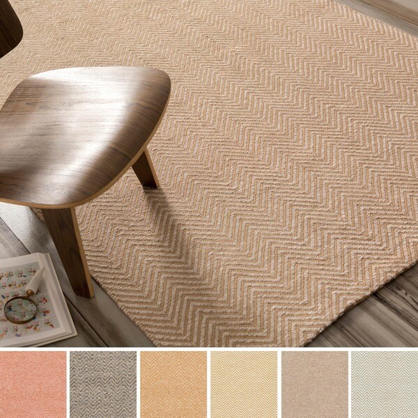 Hand-Woven Suffolk Reversible Jute Area Rug (3'3 x 5'3) - 3'3 x 5'3
