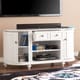 preview thumbnail 2 of 4, SEI Furniture Wells Modern Farmhouse White Media TV Stand for TV's up to 46"