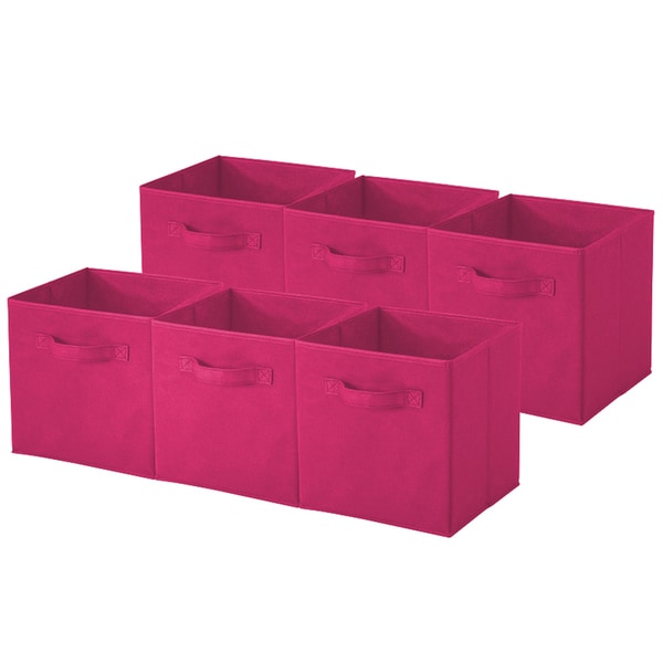 Pink Collapsible Storage Cube (Pack of 6) Free Shipping On Orders