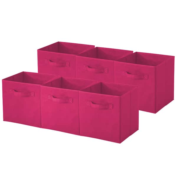 Pink Collapsible Storage Cube (Pack of 6) - Bed Bath & Beyond - 10433897