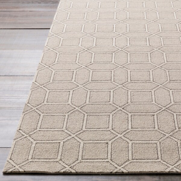 Micro Looped Lucile Geometric Wool Area Rug 2 6 X 8 Runner