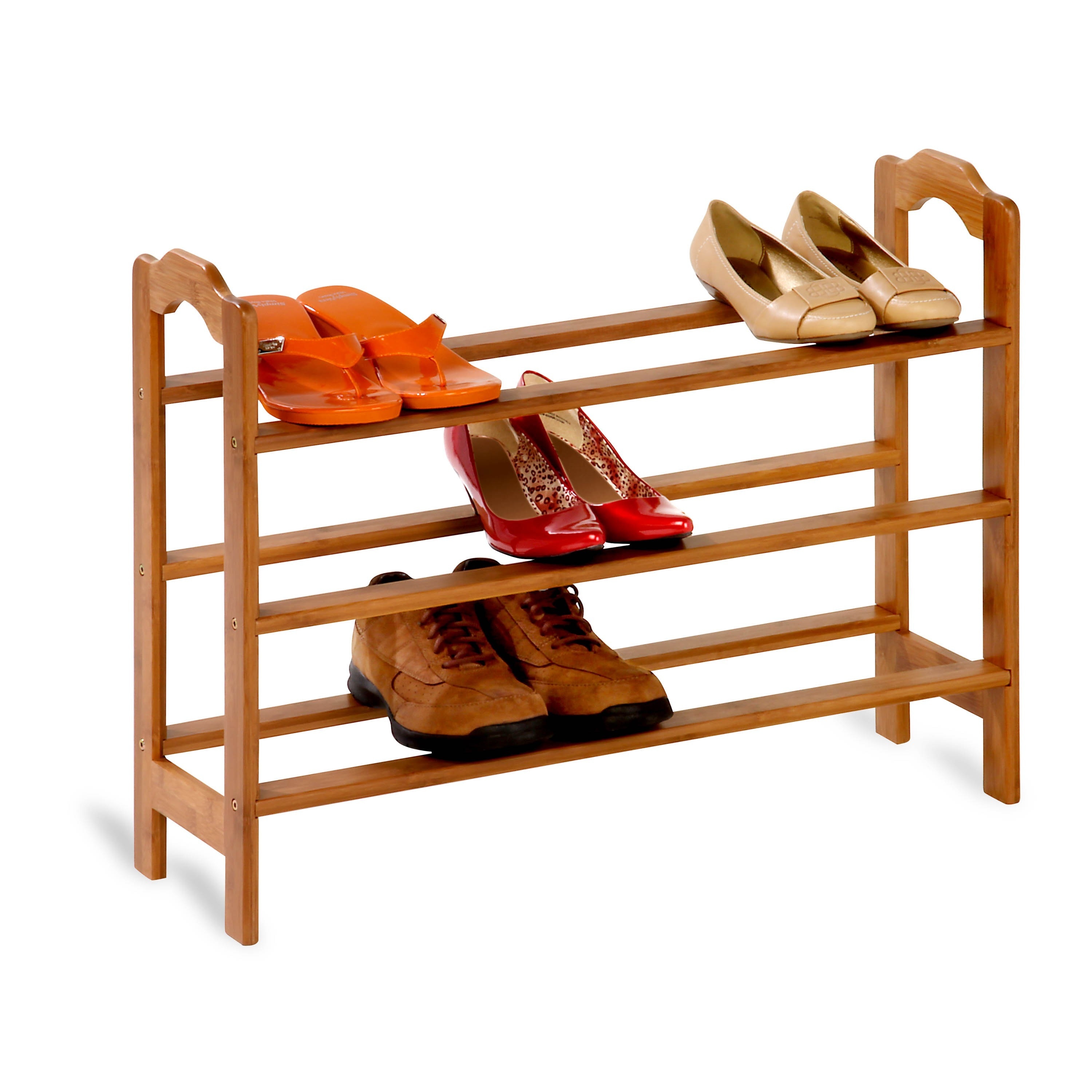 Shop Honey Can Do 3 Tier Bamboo Shoe Rack Free Shipping On Orders Over 45 Overstock 10434288