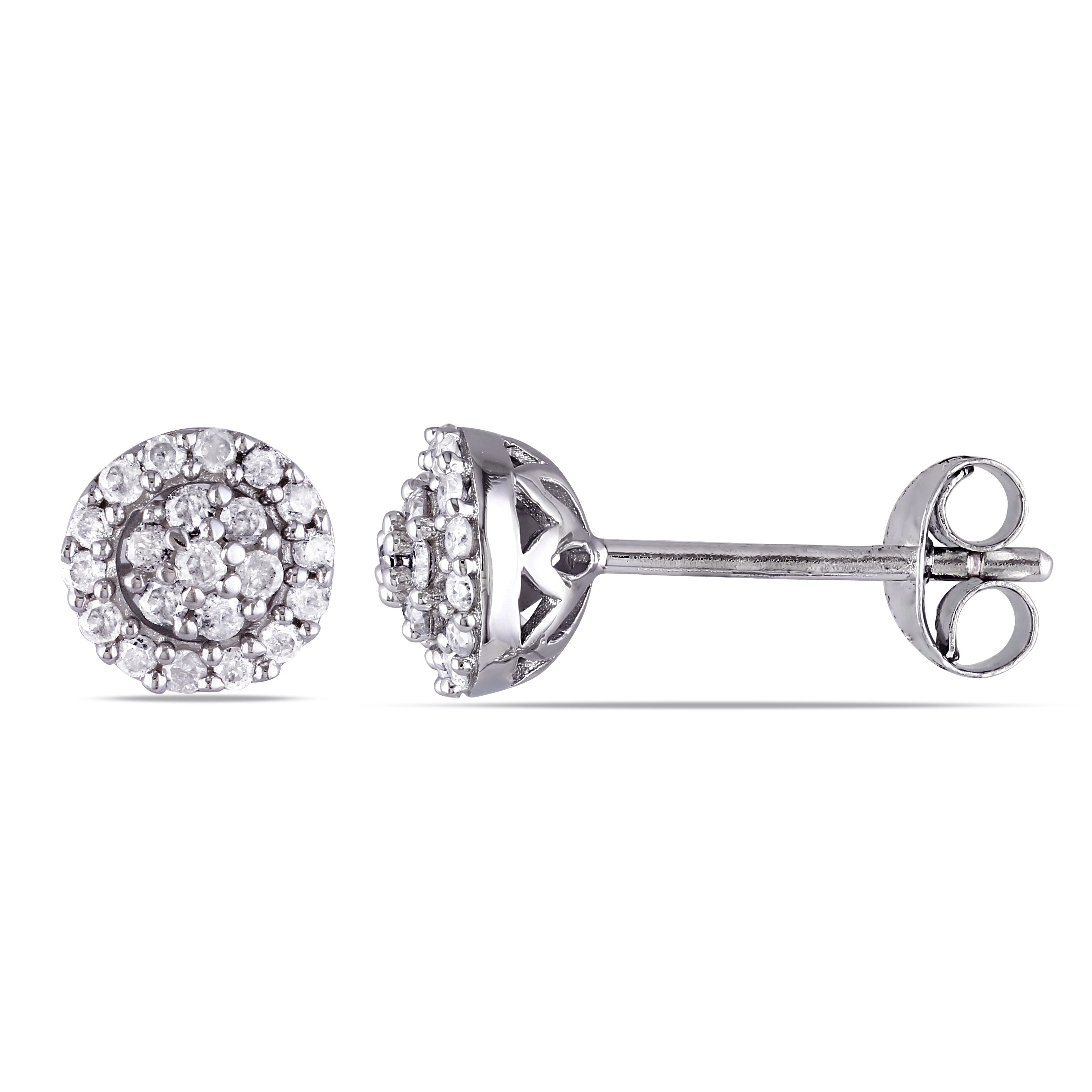 1/10 ct Diamond Miracle Bezel Set Screw Back Earrings Stud 0.10ct, I2-I3, G-H 1/10 ct Diamond Miracle Bezel Set Screw Back Earrings Stud 0.10ct, I2-I3, G-H