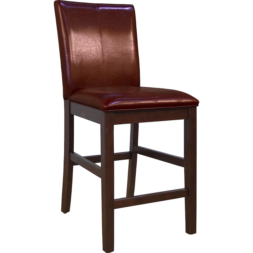 Simply Solid Alana Red Parson Counter Chair (Set of 2)