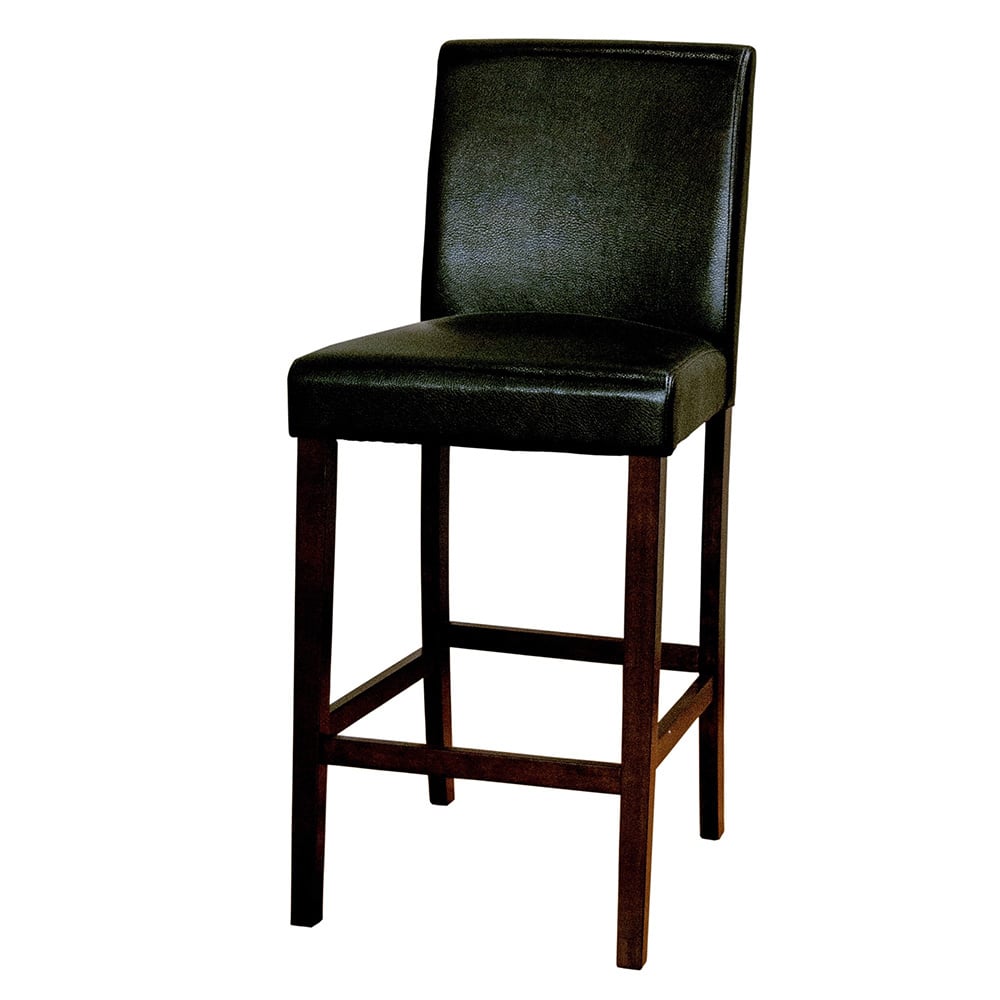 Simply Solid Alana Low-back Black Parson Bar Stool (Set of 2)