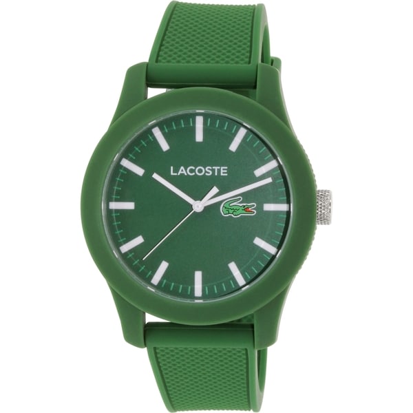 Lacoste Mens 2010763 Green Silicone Quartz Watch   17532498