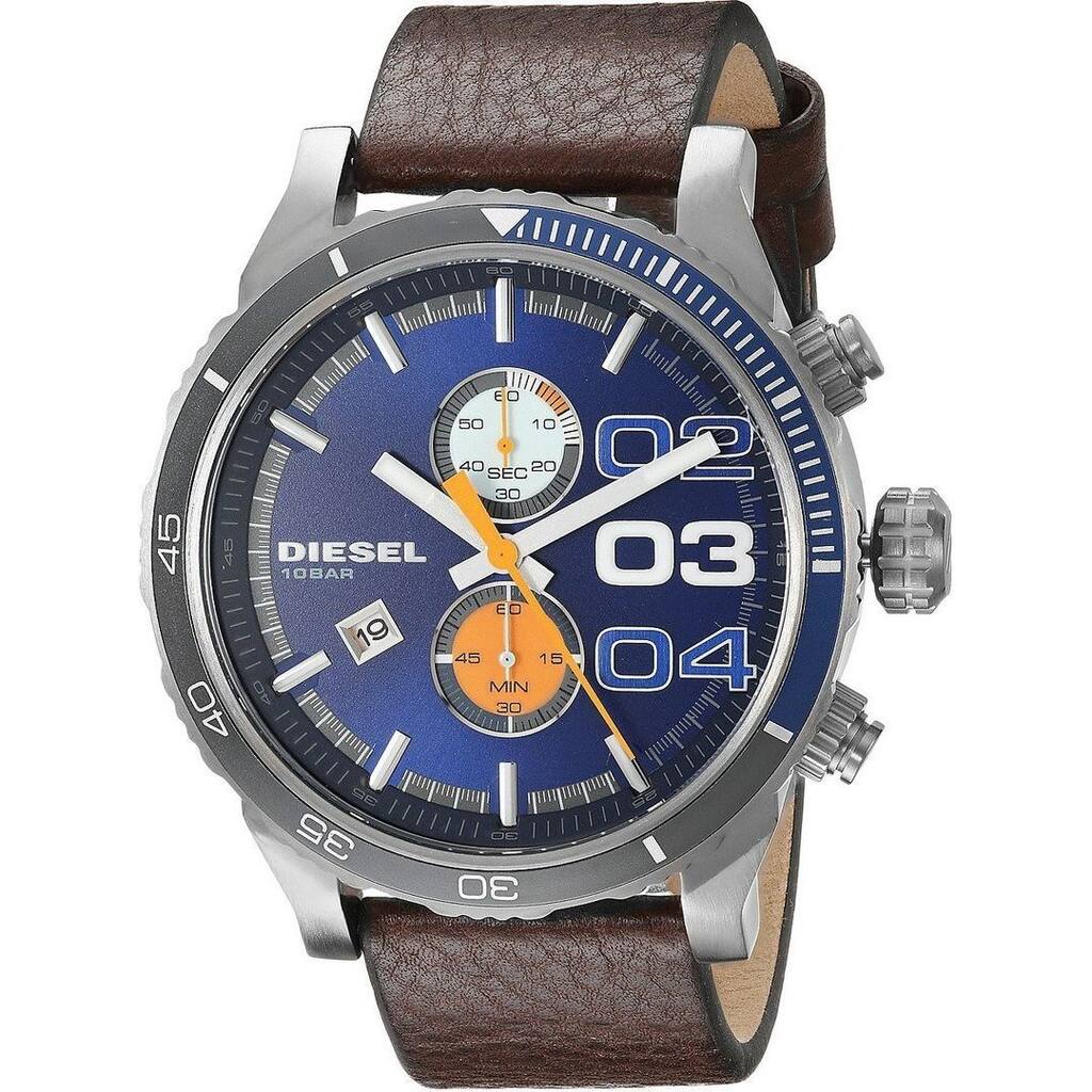 Diesel Men's DZ4350 Brown Leather Leather Quartz Watch
