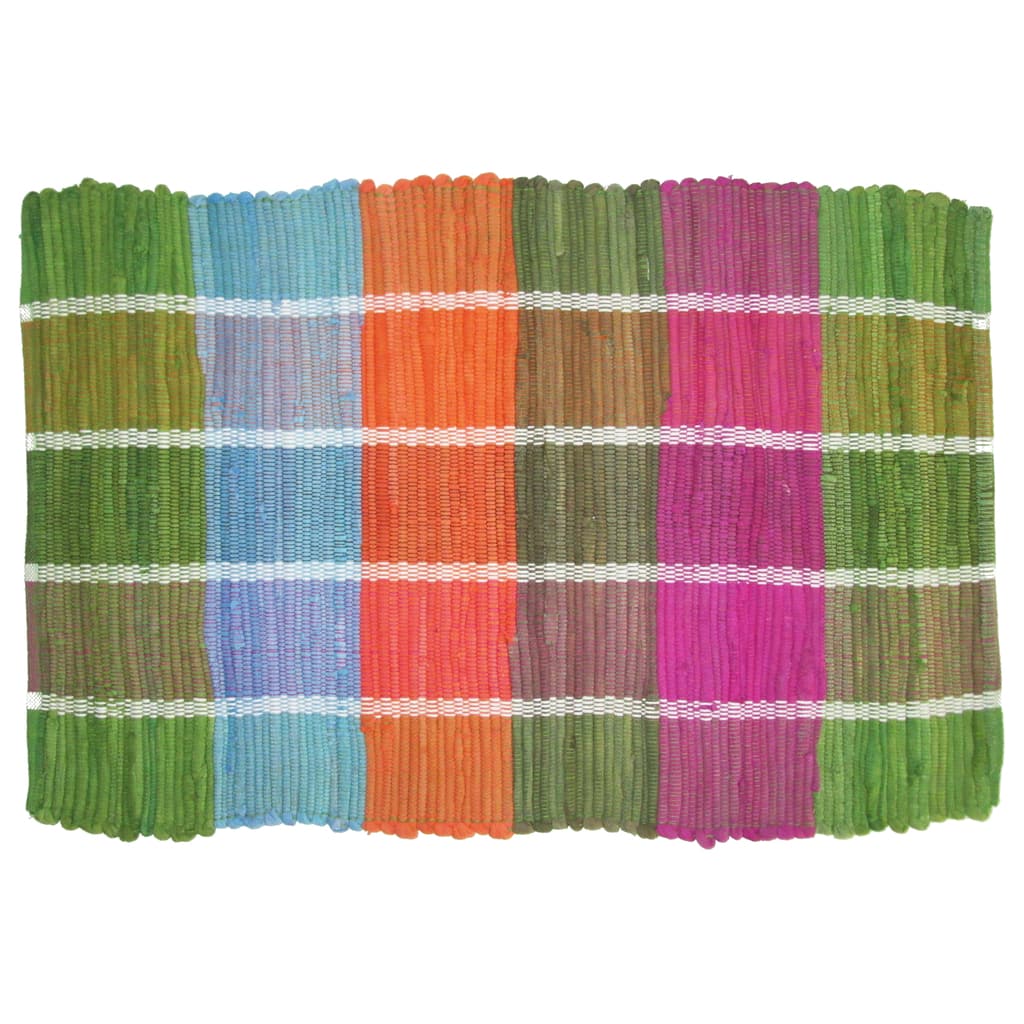 Cotton Colored Plaid Doormat