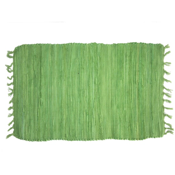 Cotton Green Solid Doormat