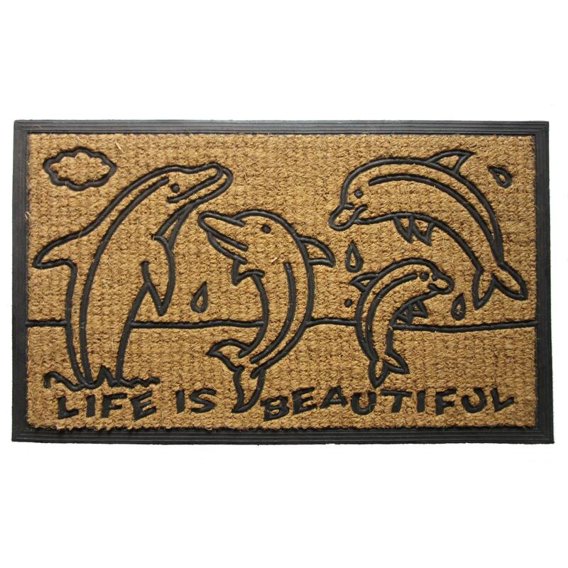 Coir Dolphin Family Doormat