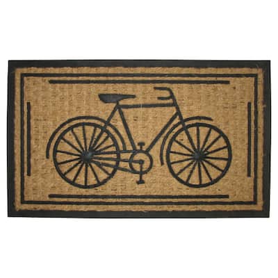 Bike Pattern Coir Doormat