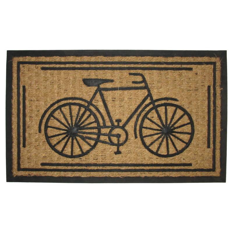Bike Pattern Coir Doormat