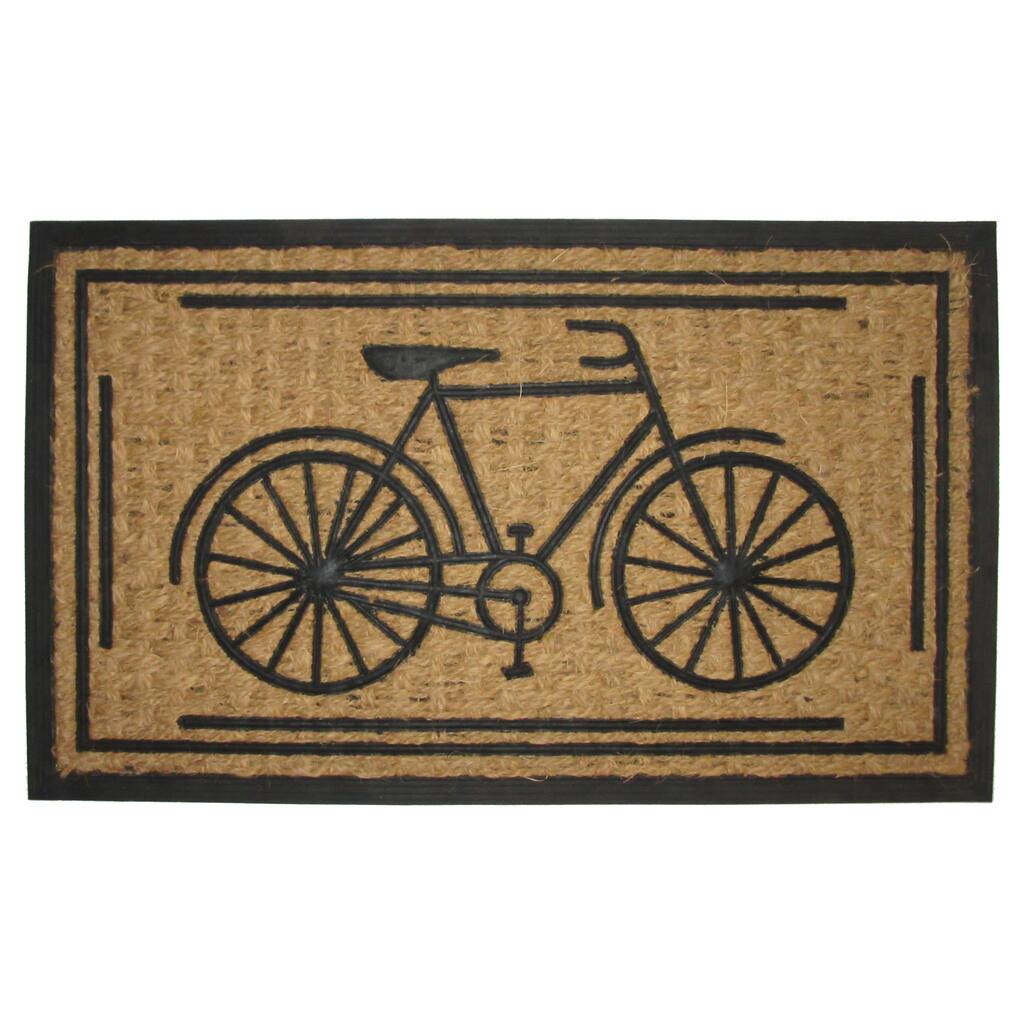 Bike Pattern Coir Doormat
