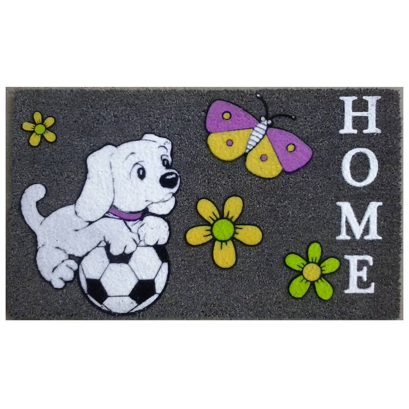 Coir Soccer Dog Doormat