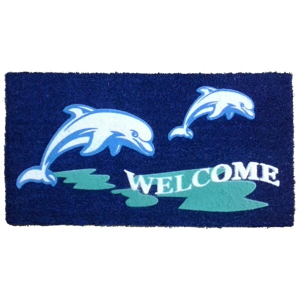 Coir Beach Dolphin Doormat