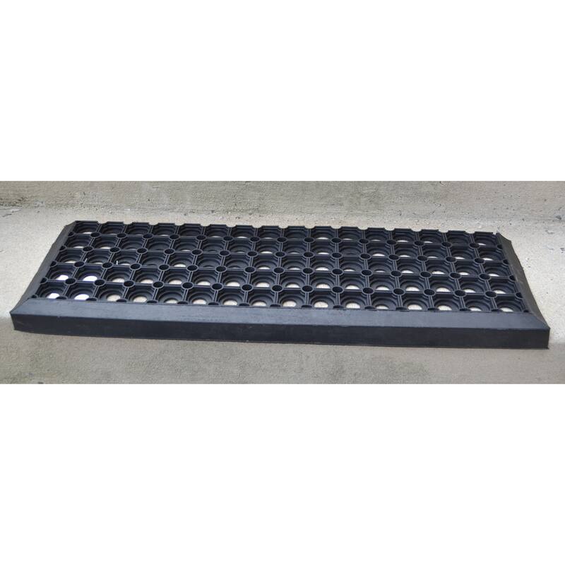 Wrought Iron Hollow Rubber Step Mat Doormat