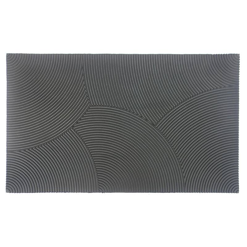 Wrought Ridged Iron Pattern Rubber Reversible Doormat - Door Mat