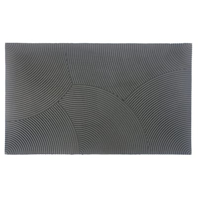 Wrought Ridged Iron Pattern Rubber Reversible Doormat - Door Mat