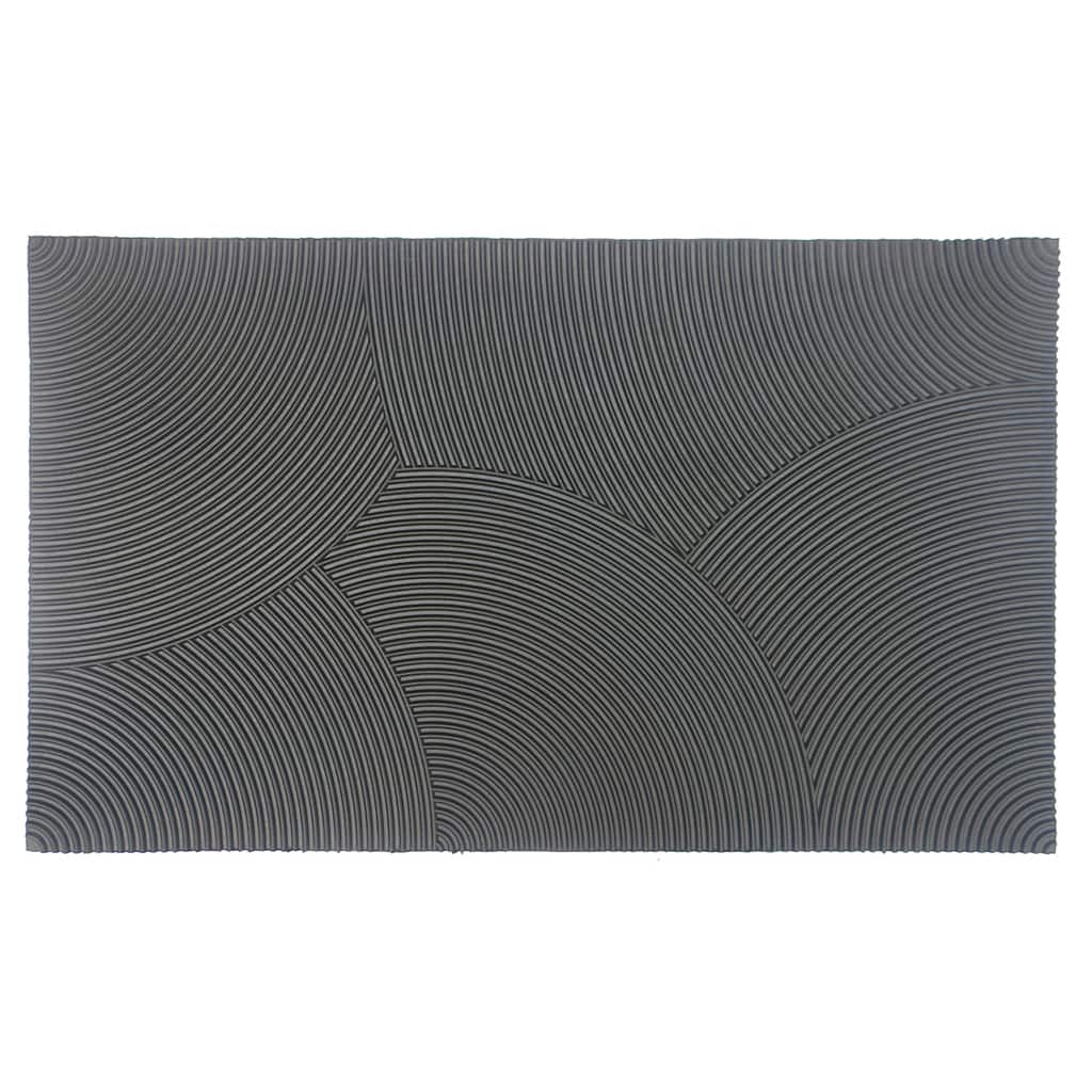 Wrought Ridged Iron Pattern Rubber Reversible Doormat - Door Mat