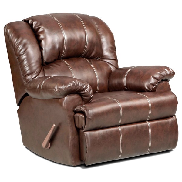 Brandan Bonded Leather Dual Rocker Recliner Chair, Brown