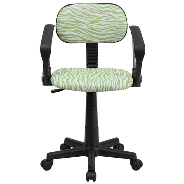 Shop Low Back Zebra Print Swivel Task Office Chair With Arms