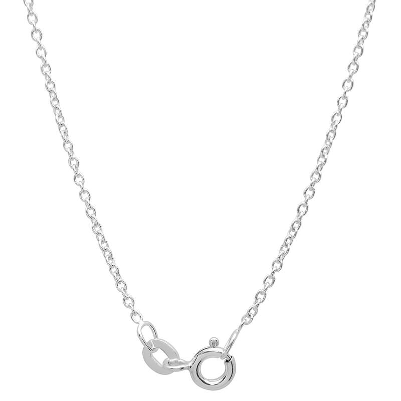 Sterling Cubic Zirconia Script Initial Necklace by Roberto Martinez.