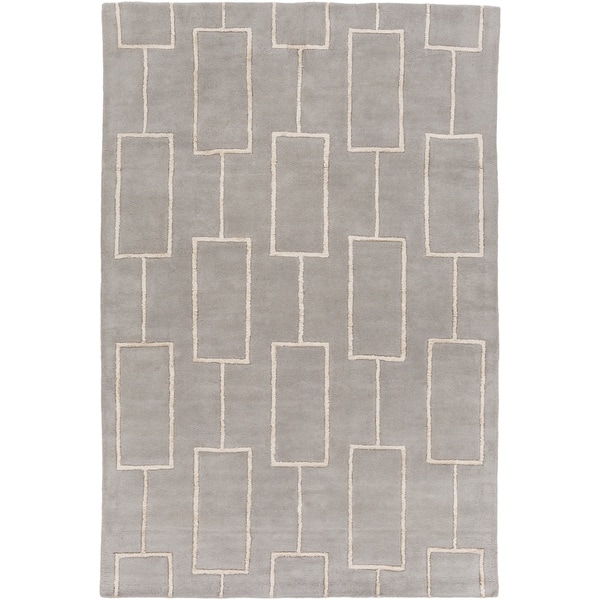 Hand Tufted Howard Geometric Pattern Viscose Rug (26 x 8)