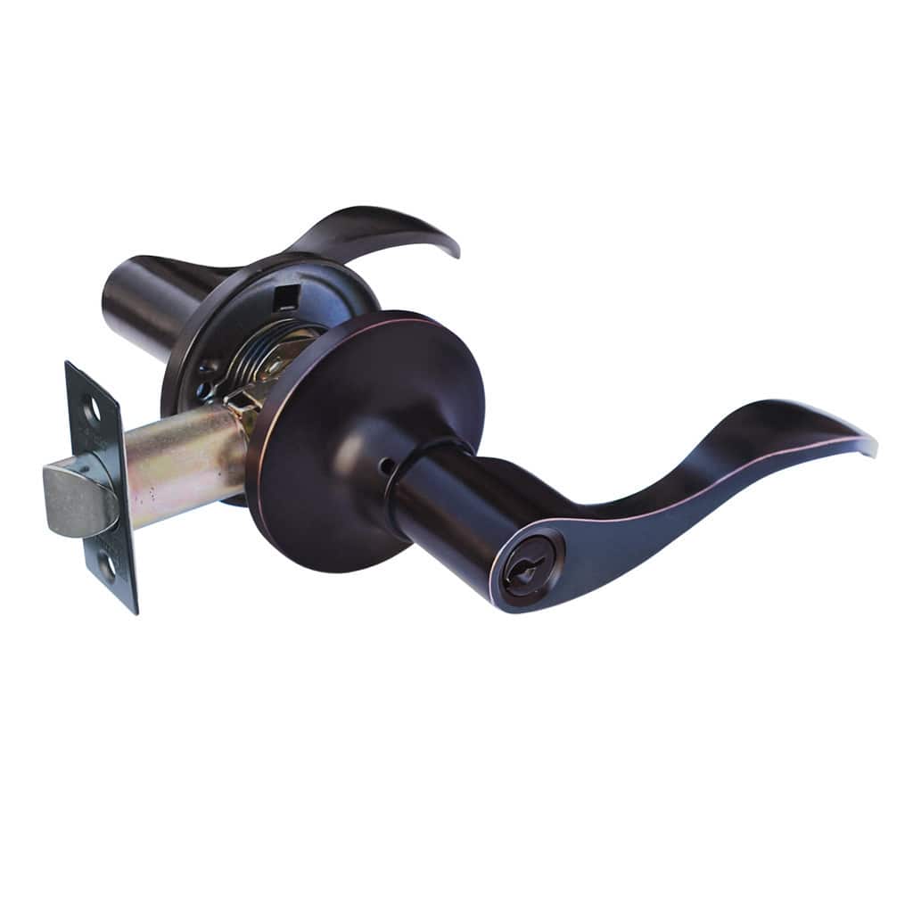 Constructor Entry Oil Rubbed Bronze Prelude Lever Door Handle Lock Set